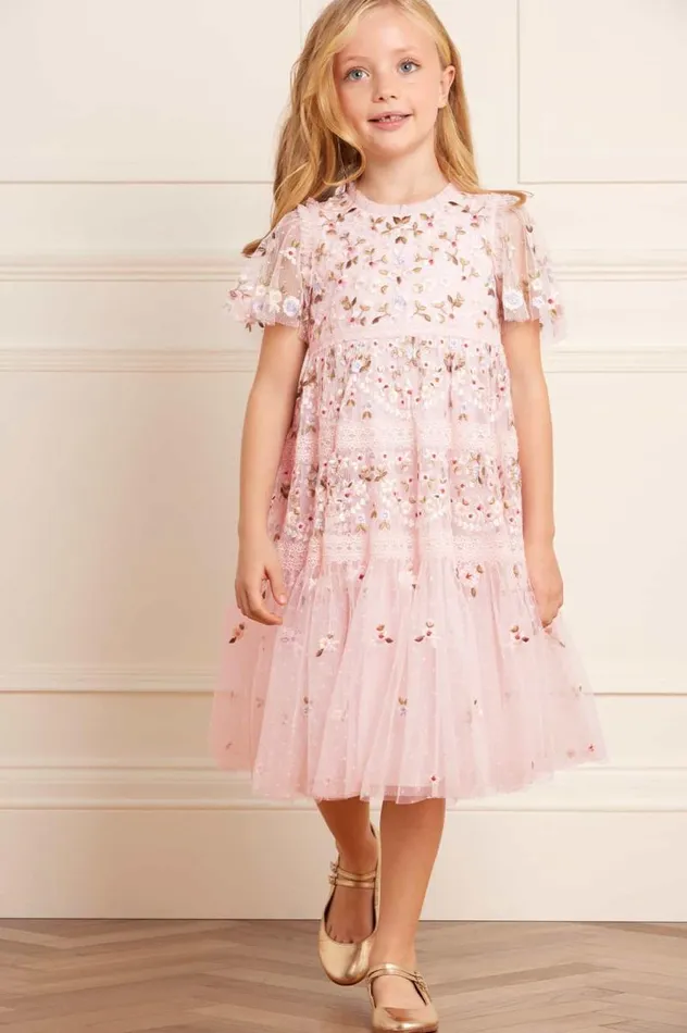 Needle and Thread Kids Formalwear Garland Ribbon Kids Dress Pink 8211 KidsWomen