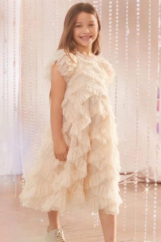 Needle and Thread Kids Formalwear Genevieve Kids Dress Champagne 8211 KidsWomen