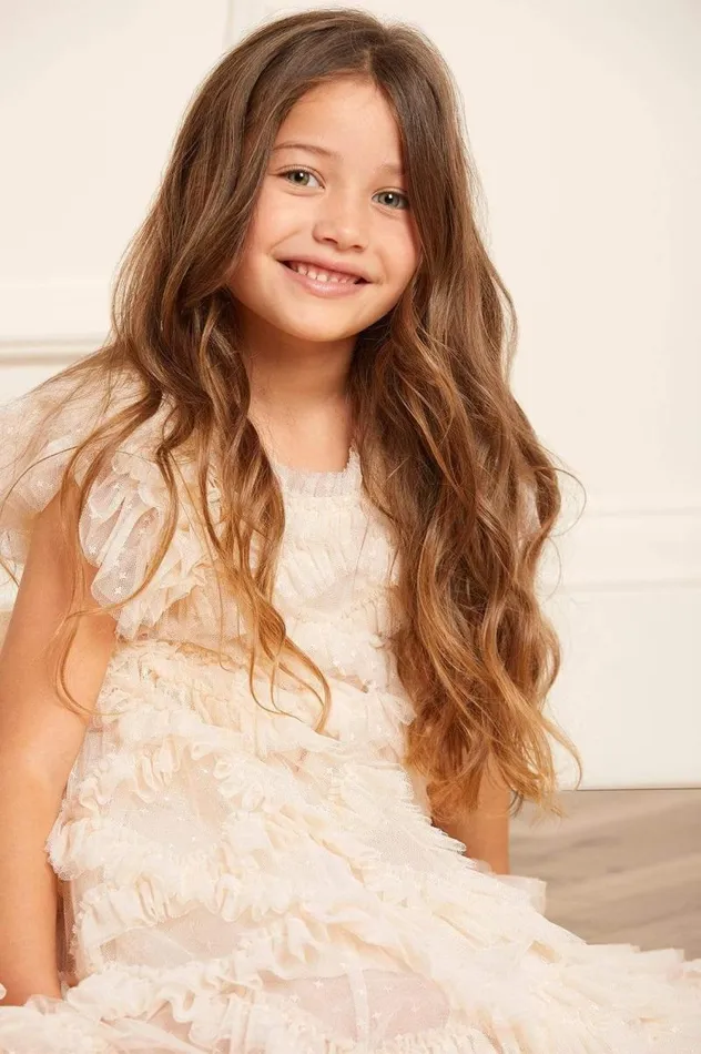 Needle and Thread Kids Formalwear Genevieve Kids Dress Champagne 8211 KidsWomen
