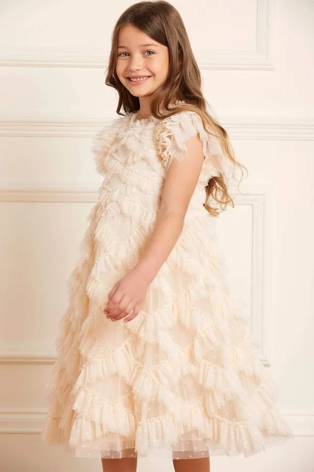 Needle and Thread Kids Formalwear Genevieve Kids Dress Champagne 8211 KidsWomen