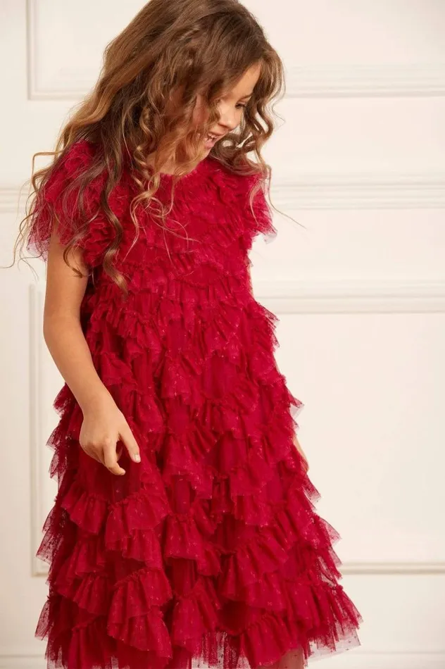 Needle and Thread Kids Formalwear Genevieve Kids Dress Red 8211 Kids