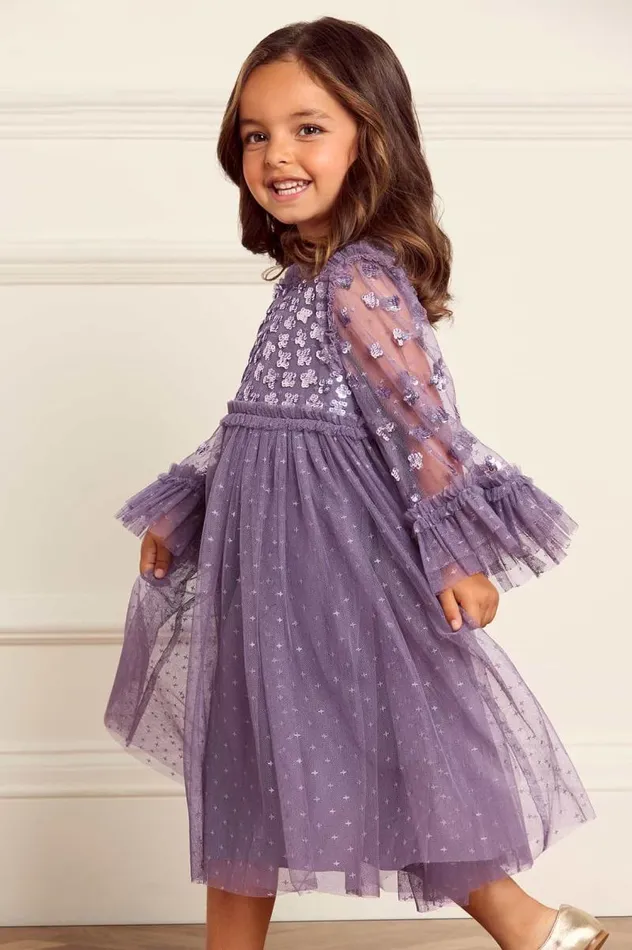 Needle and Thread Kids Formalwear Glisten Bodice Kids Dress Purple 8211 Kids