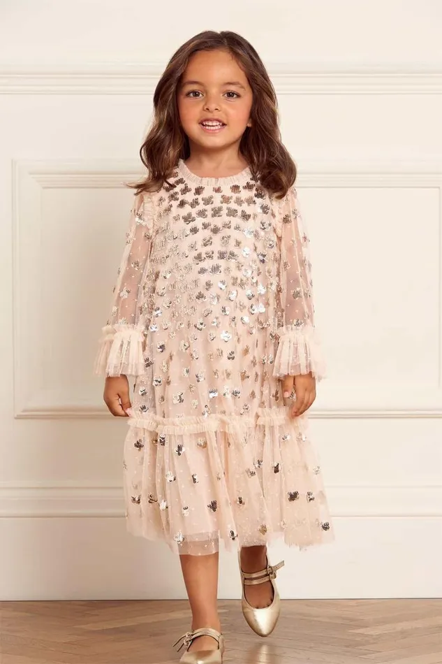 Needle and Thread Kids Formalwear Glisten Kids Dress Beige 8211 Kids