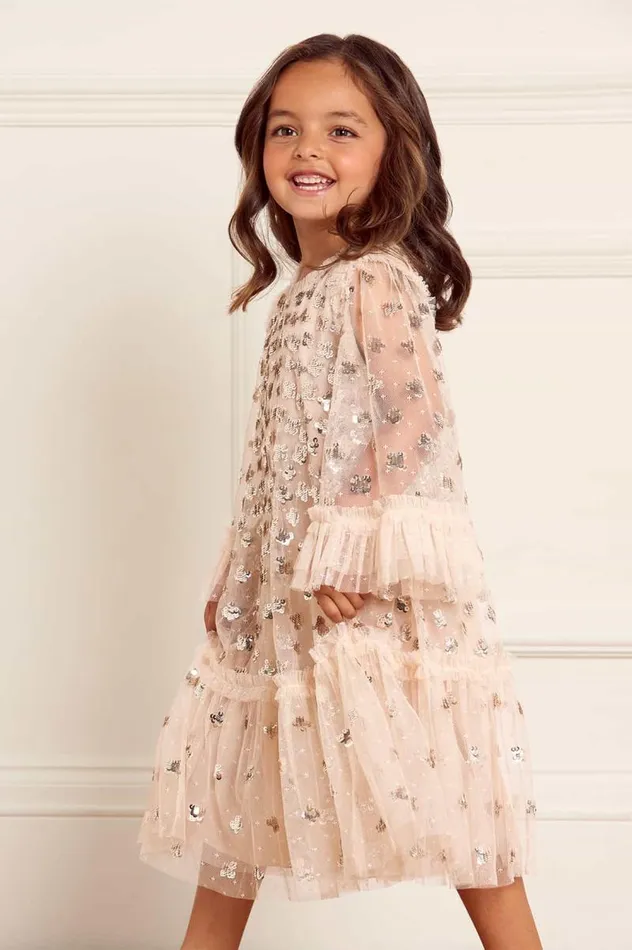 Needle and Thread Kids Formalwear Glisten Kids Dress Beige 8211 Kids