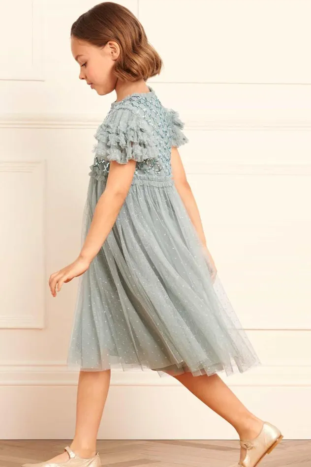Needle and Thread Kids Formalwear Heart Lattice Bodice Kids Dress Green 8211 Kids
