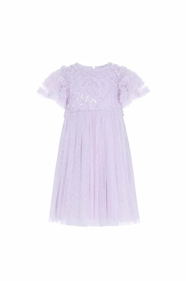 Needle and Thread Kids Formalwear Heart Lattice Bodice Kids Dress Purple 8211 Kids