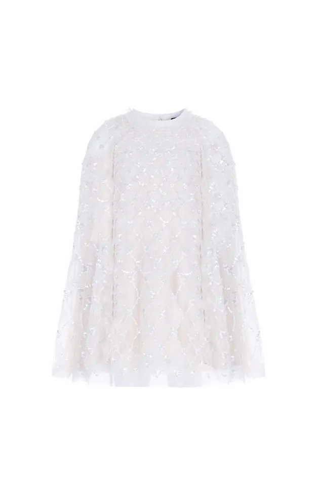 Needle and Thread Kids Formalwear Heart Lattice Cape Kids Dress Champagne 8211 KidsWomen