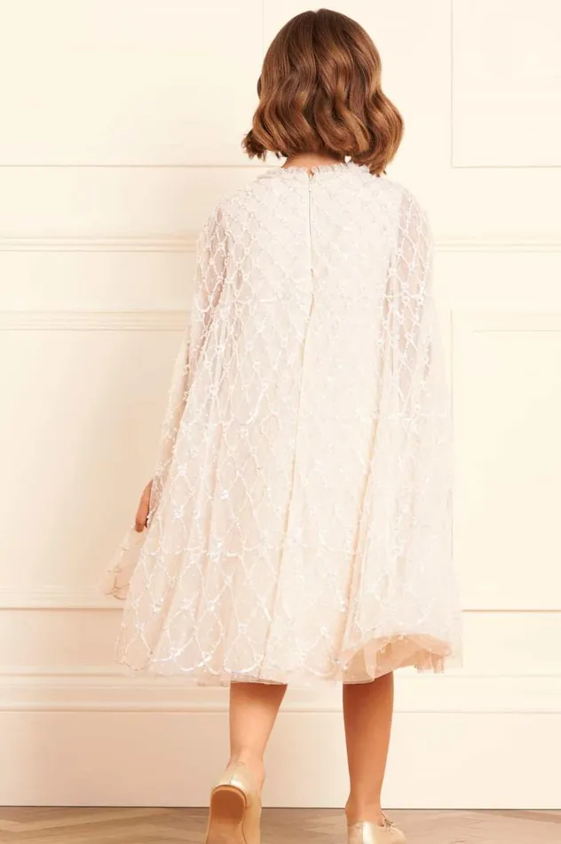 Needle and Thread Kids Formalwear Heart Lattice Cape Kids Dress Champagne 8211 KidsWomen