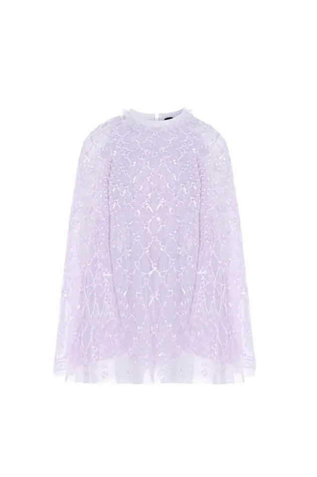 Needle and Thread Kids Formalwear Heart Lattice Cape Kids Dress Purple 8211 Kids