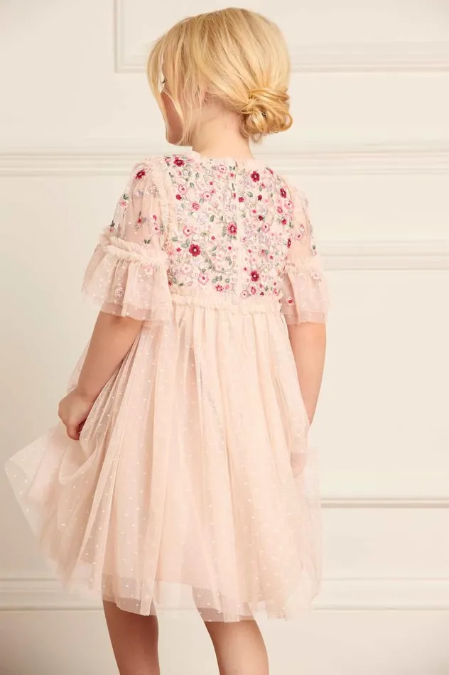 Needle and Thread Kids Formalwear Lunaria Wreath Bodice Kids Dress Beige 8211 KidsWomen