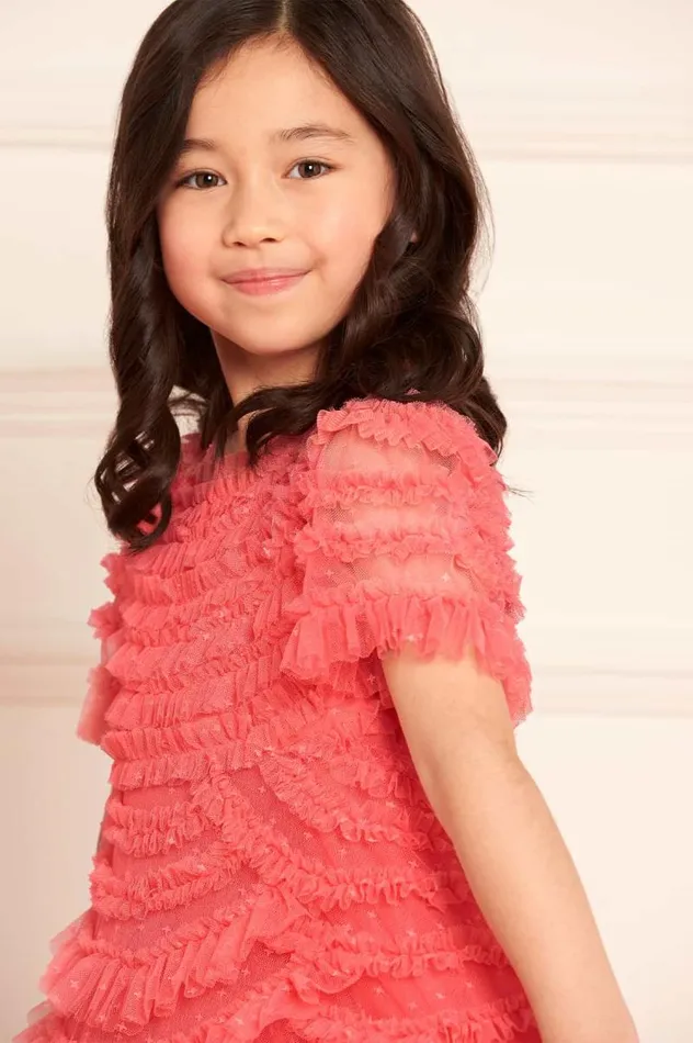 Needle and Thread Kids Formalwear Marilla Ruffle Kids Dress Pink 8211 Kids