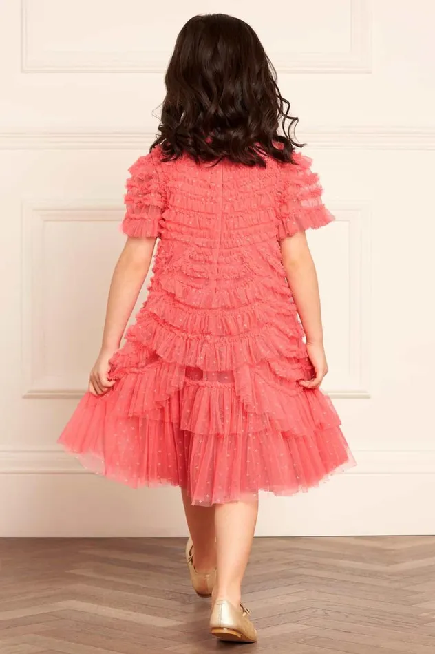 Needle and Thread Kids Formalwear Marilla Ruffle Kids Dress Pink 8211 Kids