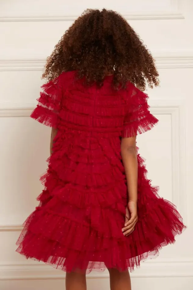 Needle and Thread Kids Formalwear Marilla Ruffle Kids Dress Red 8211 Kids