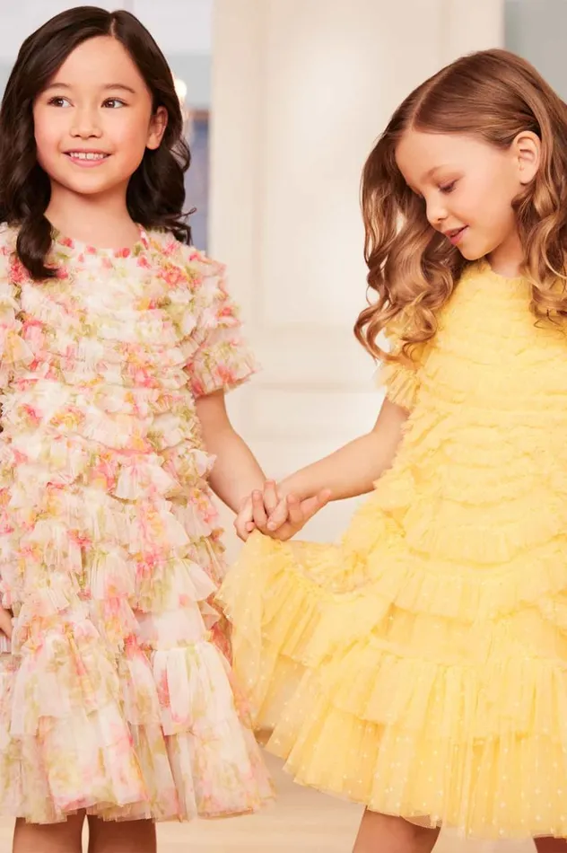 Needle and Thread Kids Formalwear Marilla Ruffle Kids Dress Yellow 8211 Kids