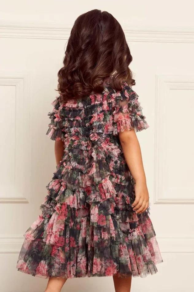 Needle and Thread Kids Formalwear Midnight Dance Marilla Ruffle Kids Dress Black 8211 Kids