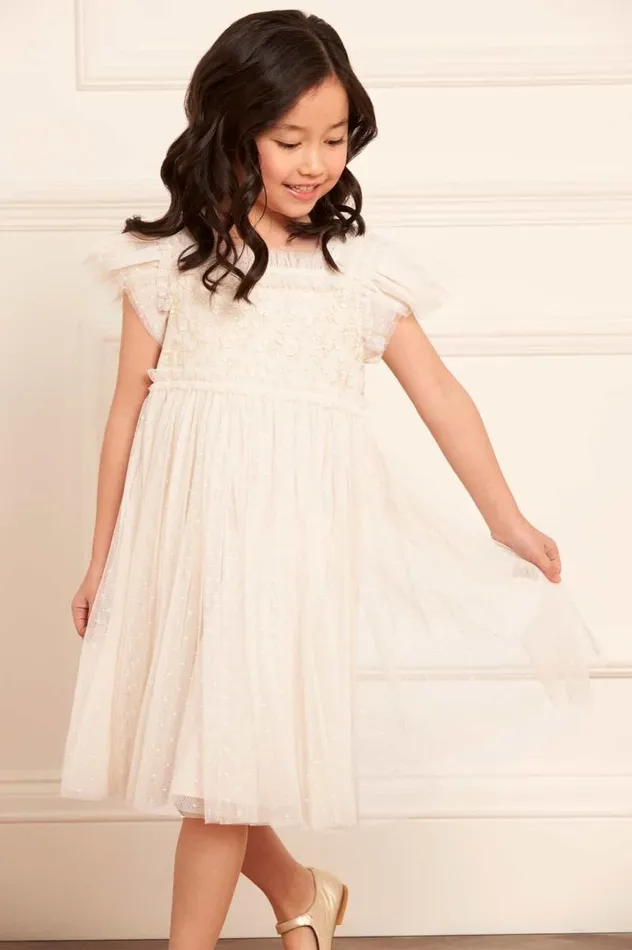Needle and Thread Kids Formalwear Midsummer Lace Bodice Kids Dress Champagne 8211 KidsWomen