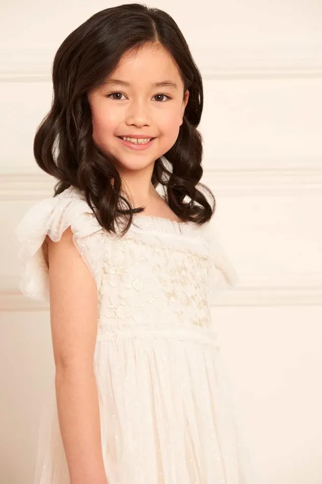 Needle and Thread Kids Formalwear Midsummer Lace Bodice Kids Dress Champagne 8211 KidsWomen
