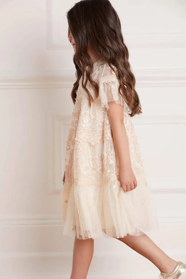 Needle and Thread Kids Formalwear Midsummer Lace Kids Dress Champagne 8211 KidsWomen