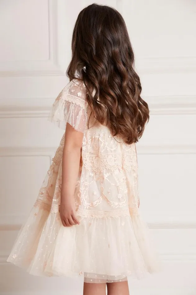 Needle and Thread Kids Formalwear Midsummer Lace Kids Dress Champagne 8211 KidsWomen