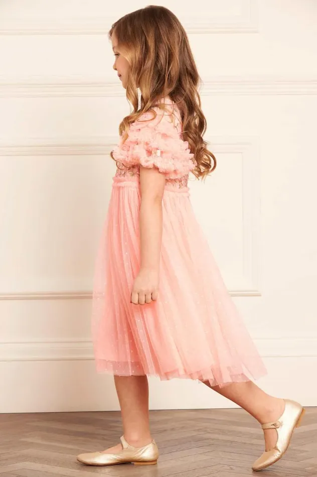 Needle and Thread Kids Formalwear Posy Bodice Kids Dress Coral 8211 Kids