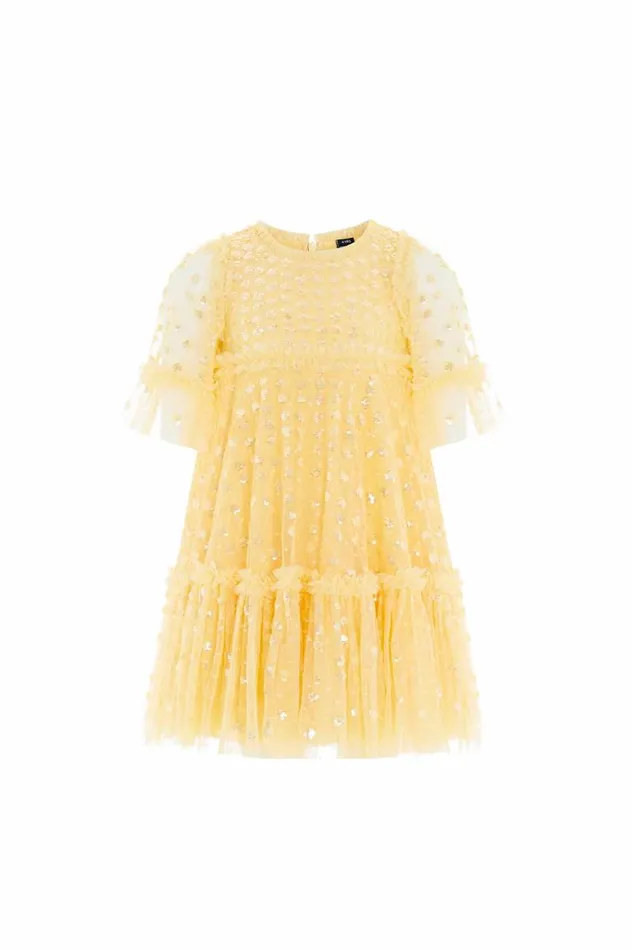 Needle and Thread Kids Formalwear Raindrop Sequin Kids Dress Yellow 8211 Kids