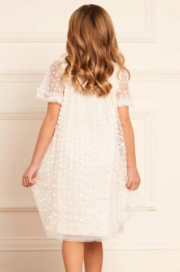 Needle and Thread Kids Formalwear Raindrop Smocked Kids Dress Champagne 8211 KidsWomen
