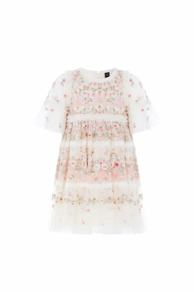 Needle and Thread Kids Formalwear Ribbon Bouquet Kids Dress Champagne 8211 KidsWomen