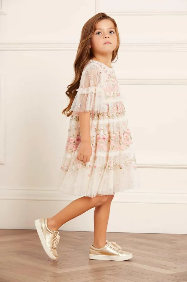 Needle and Thread Kids Formalwear Ribbon Bouquet Kids Dress Champagne 8211 KidsWomen