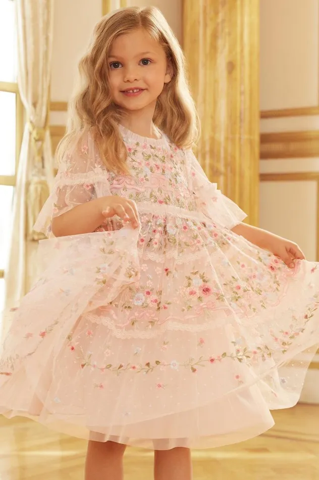 Needle and Thread Kids Formalwear Ribbon Bouquet Kids Dress Pink 8211 KidsWomen