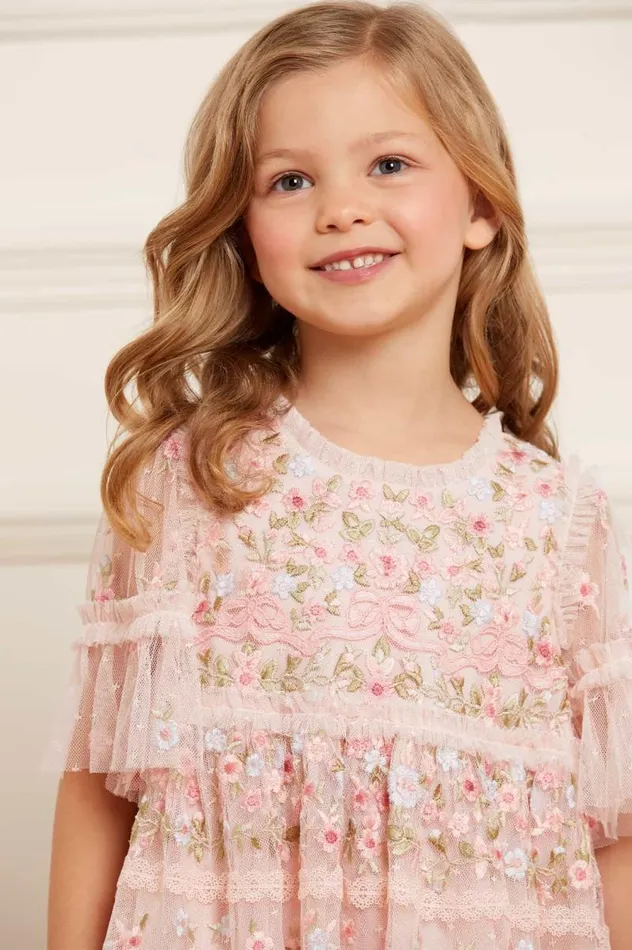 Needle and Thread Kids Formalwear Ribbon Bouquet Kids Dress Pink 8211 KidsWomen
