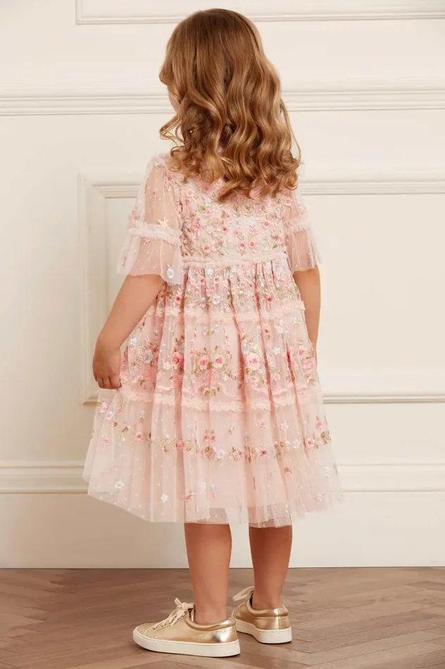 Needle and Thread Kids Formalwear Ribbon Bouquet Kids Dress Pink 8211 KidsWomen