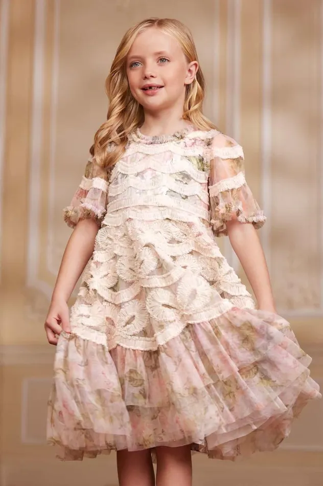 Needle and Thread Kids Formalwear Rose Powder Ingrid Kids Dress Multi 8211 Kids