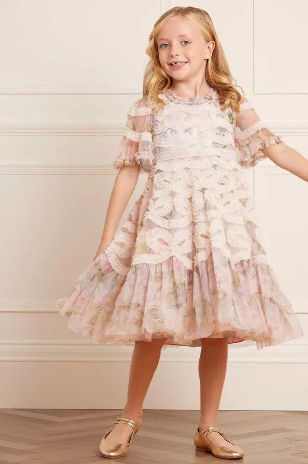 Needle and Thread Kids Formalwear Rose Powder Ingrid Kids Dress Multi 8211 Kids