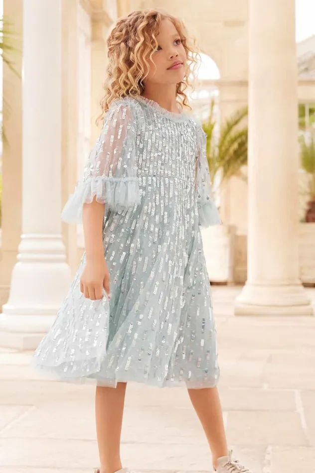 Needle and Thread Kids Formalwear Sequin Dash Kids Dress Blue 8211 Kids