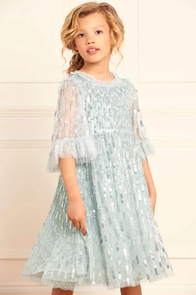 Needle and Thread Kids Formalwear Sequin Dash Kids Dress Blue 8211 Kids