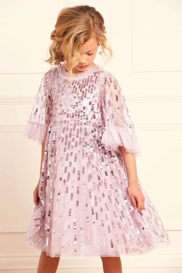 Needle and Thread Kids Formalwear Sequin Dash Kids Dress Pink 8211 Kids