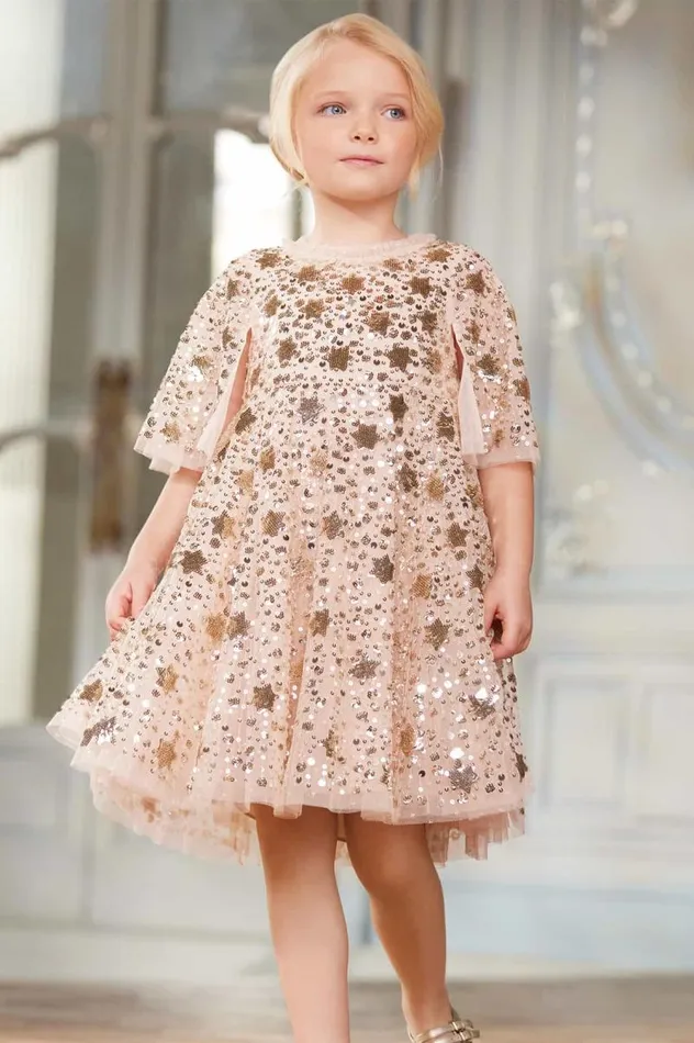 Needle and Thread Kids Formalwear Shooting Stars Kids Dress Beige 8211 Kids