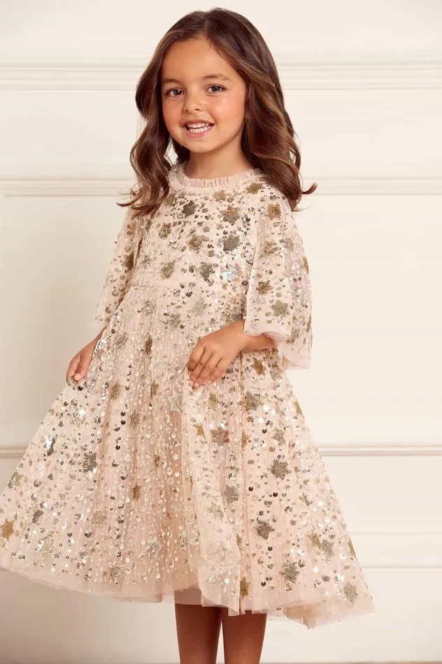 Needle and Thread Kids Formalwear Shooting Stars Kids Dress Beige 8211 Kids