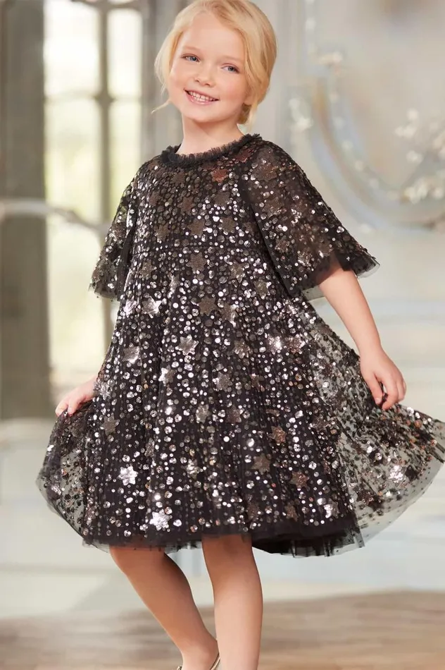 Needle and Thread Kids Formalwear Shooting Stars Kids Dress Black 8211 Kids