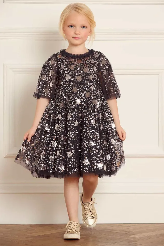 Needle and Thread Kids Formalwear Shooting Stars Kids Dress Black 8211 Kids