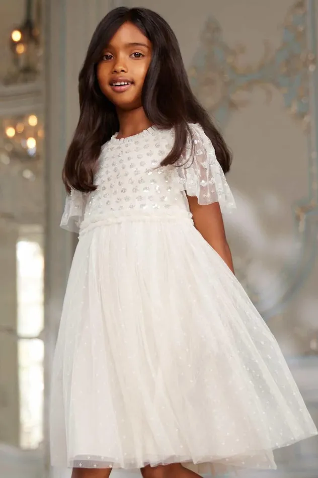 Needle and Thread Kids Formalwear Thea Bodice Kids Dress Champagne 8211 KidsWomen