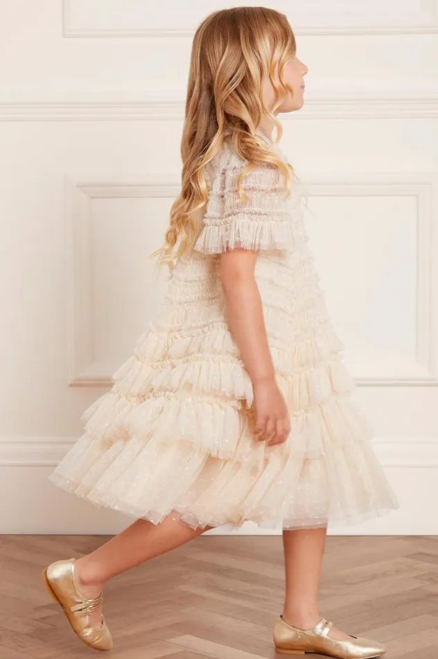 Needle and Thread Kids Formalwear Valentine Ruffle Kids Dress Champagne 8211 KidsWomen