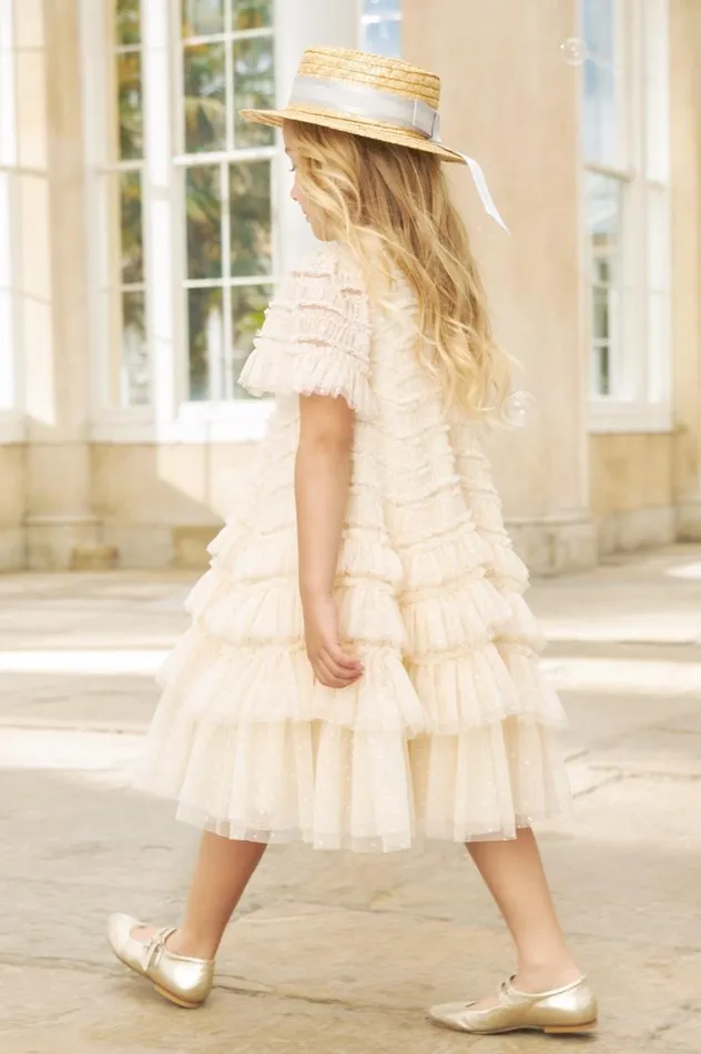 Needle and Thread Kids Formalwear Valentine Ruffle Kids Dress Champagne 8211 KidsWomen