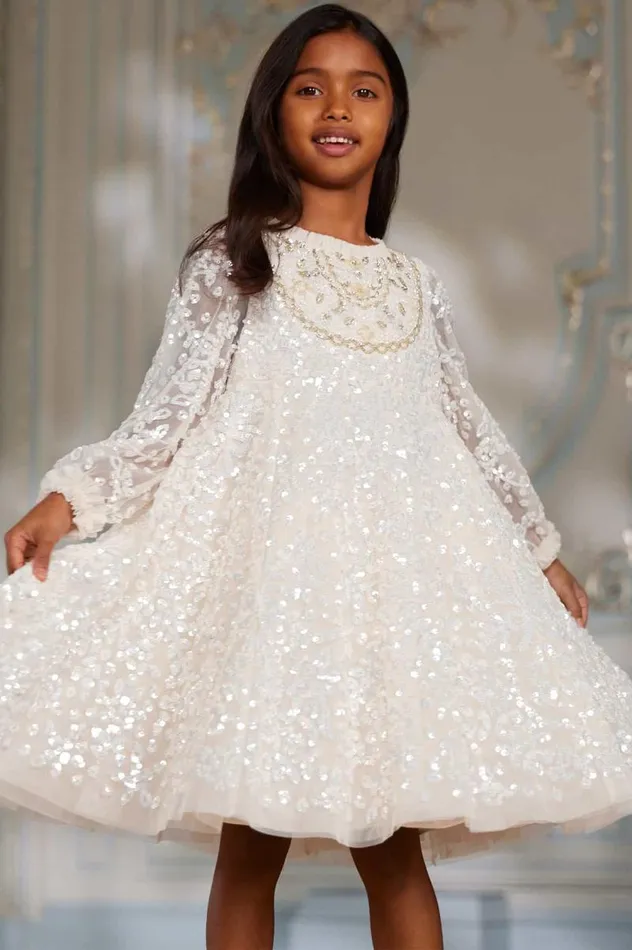 Needle and Thread Kids Formalwear Victorian Wreath Gloss Kids Dress Champagne 8211 KidsWomen Needle and Thread Kids Formalwear Victorian Wreath Gloss Kids Dress Champagne 8211 KidsWomen