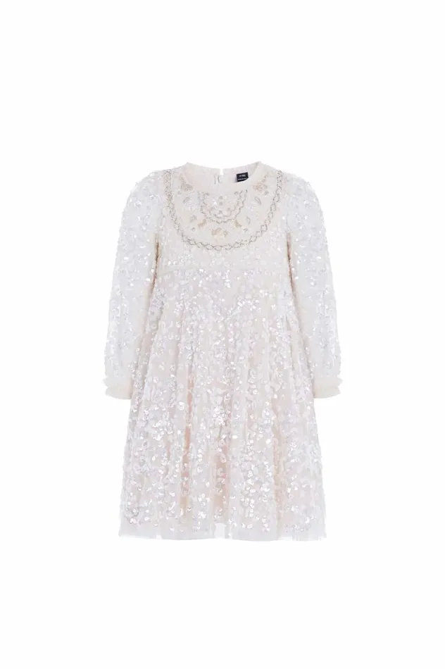 Needle and Thread Kids Formalwear Victorian Wreath Gloss Kids Dress Champagne 8211 KidsWomen