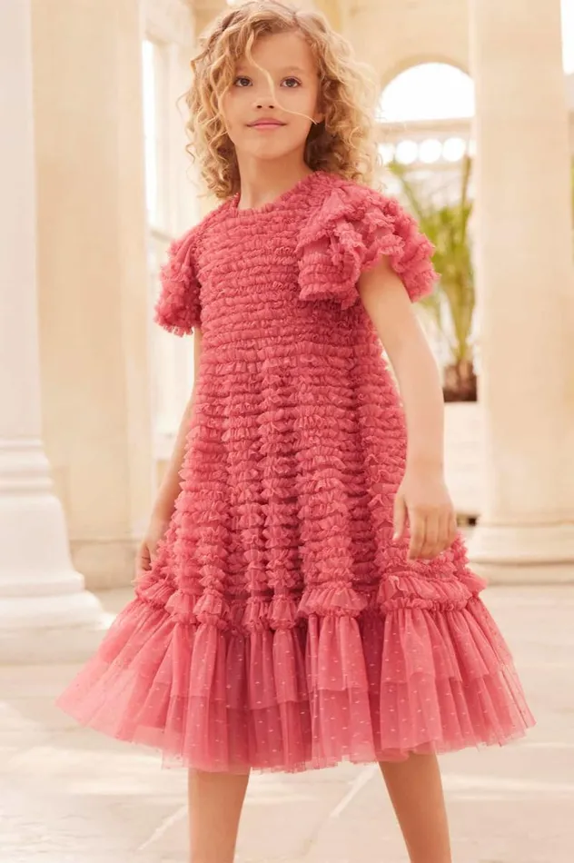 Needle and Thread Kids Formalwear Vivi Ruffle Kids Dress Pink 8211 Kids
