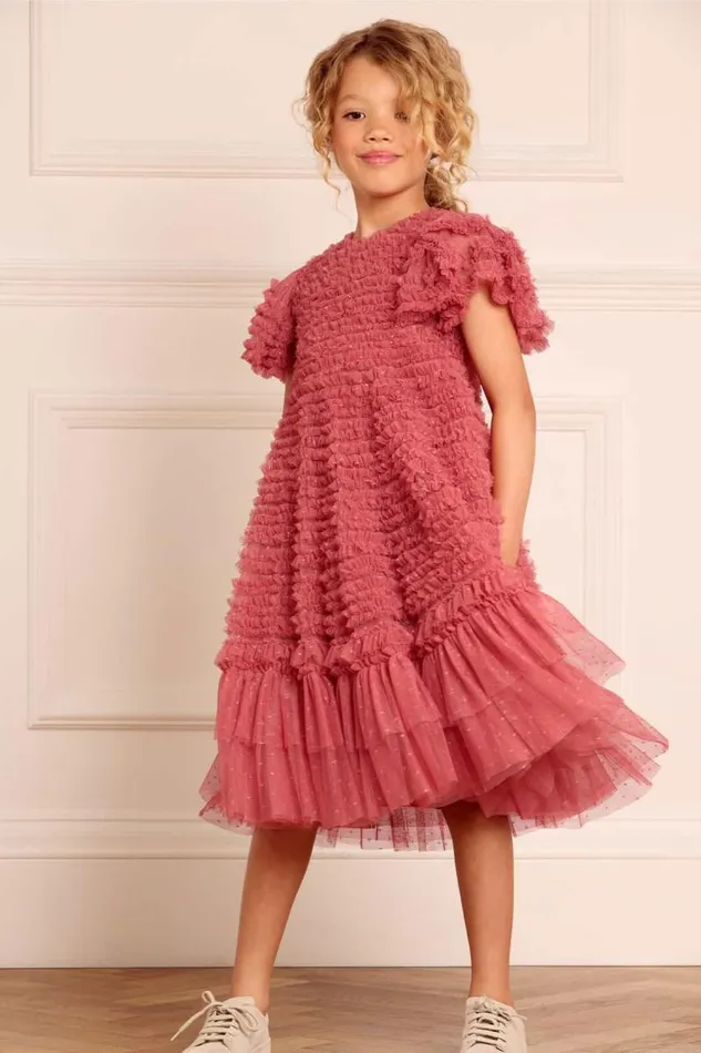 Needle and Thread Kids Formalwear Vivi Ruffle Kids Dress Pink 8211 Kids