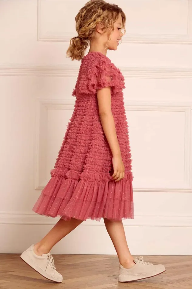 Needle and Thread Kids Formalwear Vivi Ruffle Kids Dress Pink 8211 Kids