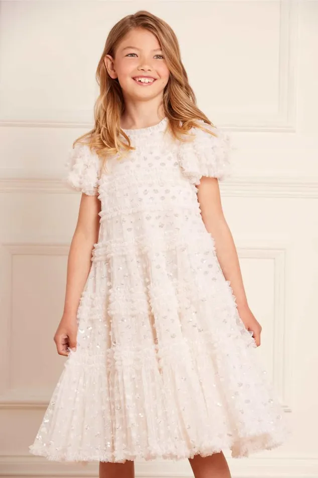 Needle and Thread Kids Formalwear Vivian Kids Dress Champagne 8211 KidsWomen