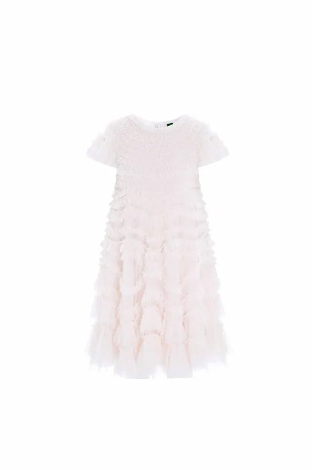 Needle and Thread Kids Formalwear Wild Rose Ruffle Kids Dress Champagne 8211 KidsWomen